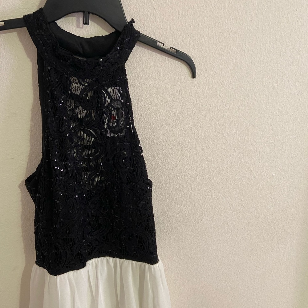 Backless Black and white dress Size 8